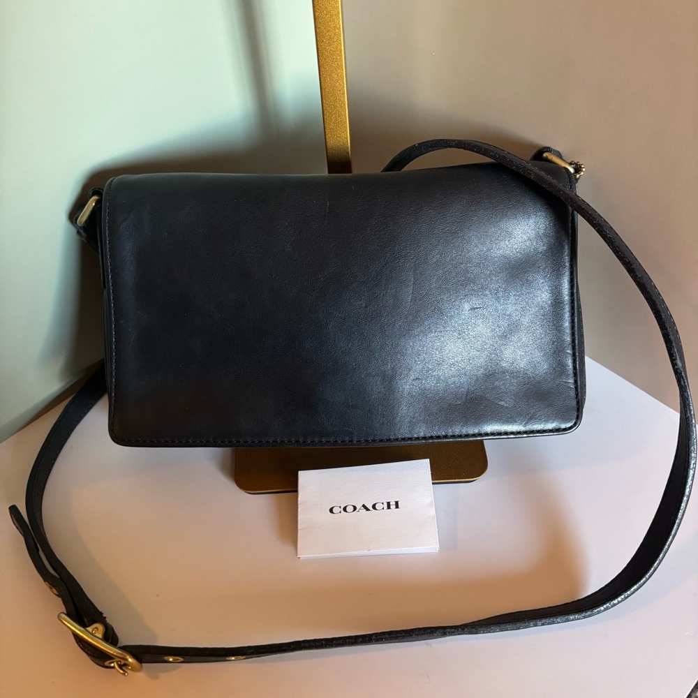 Coach Black Leather Crossbody Bag